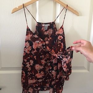 Floral tank blouse